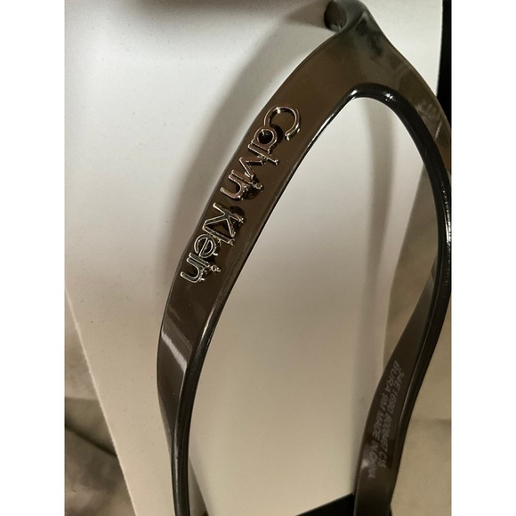 NOS Calvin Klein Black/White BURA Platform flip-flops 9 - Picture 11 of 12